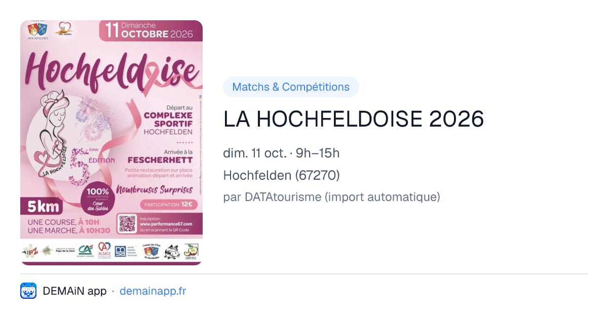 LA HOCHFELDOISE 2026 — Hochfelden