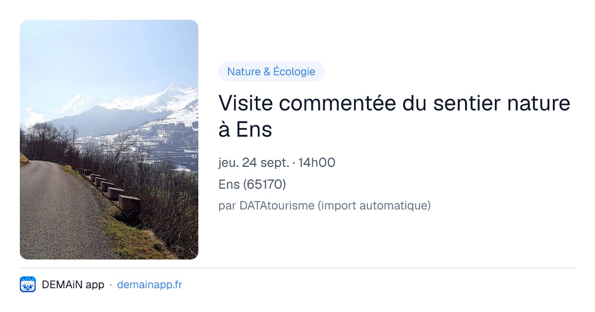 Visite commentée du sentier nature à Ens — Ens