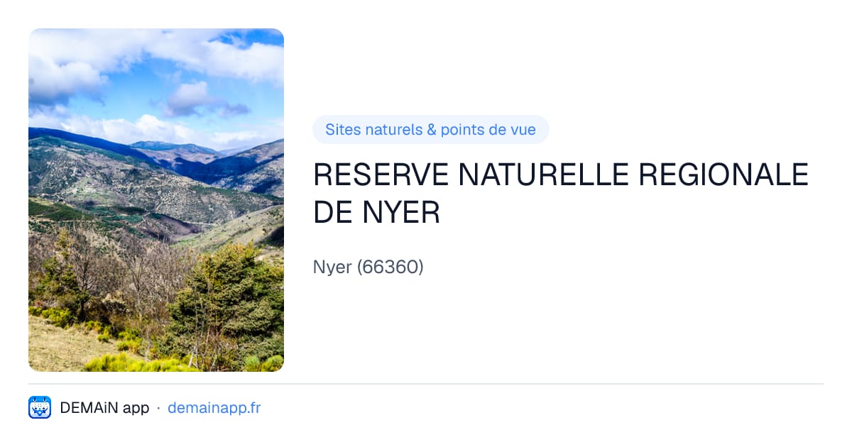 RESERVE NATURELLE REGIONALE DE NYER — Nyer