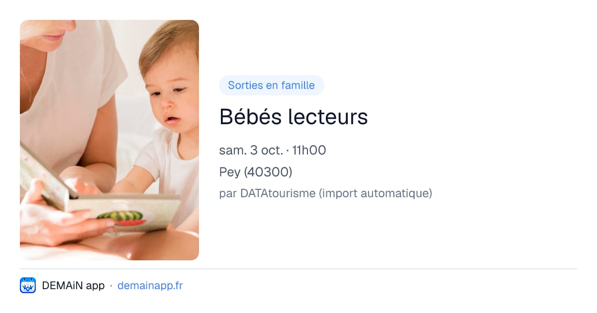 Bébés lecteurs — Pey