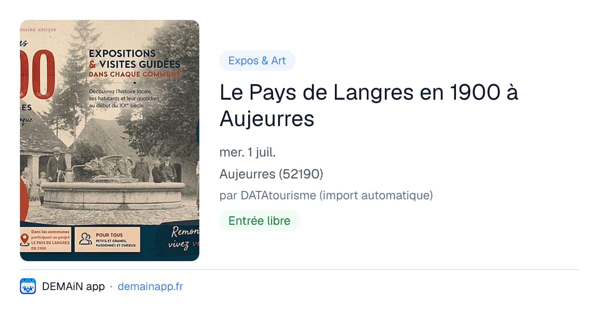 Le Pays de Langres en 1900 à Aujeurres — Aujeurres