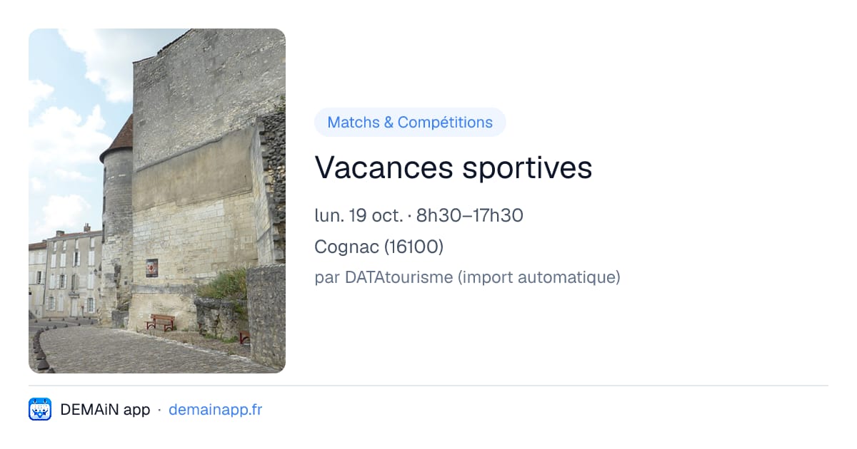 Vacances sportives — Cognac