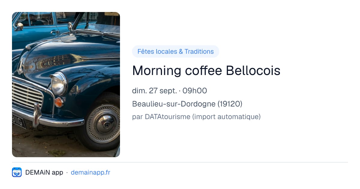 Morning coffee Bellocois — Beaulieu-sur-Dordogne