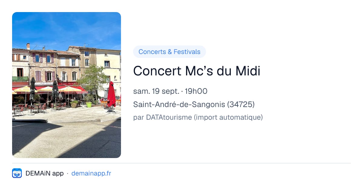 Concert Mc’s du Midi — Saint-André-de-Sangonis