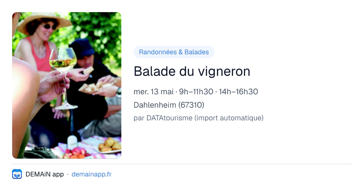 Balade du vigneron — Dahlenheim