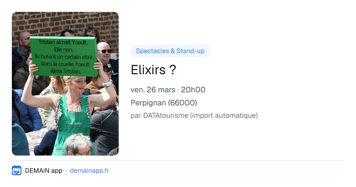 Elixirs ? — Perpignan