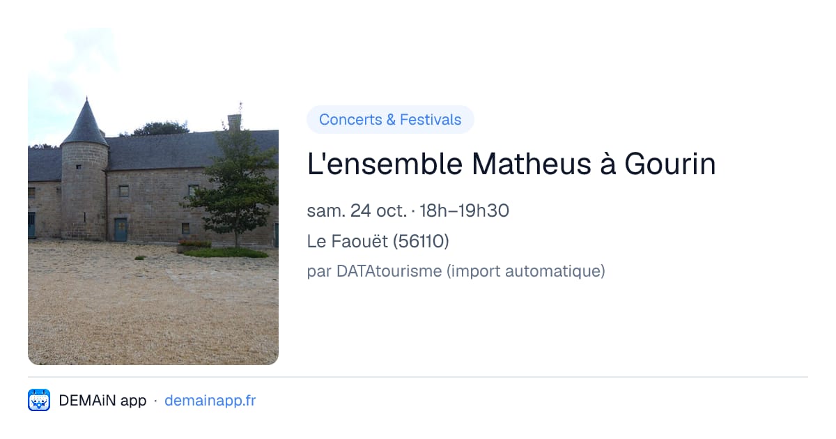 L'ensemble Matheus à Gourin — Le Faouët