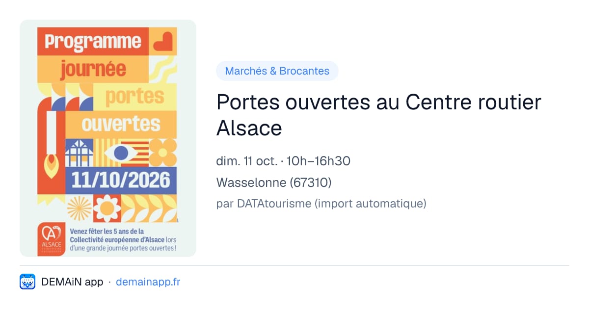 Portes ouvertes au Centre routier Alsace — Wasselonne