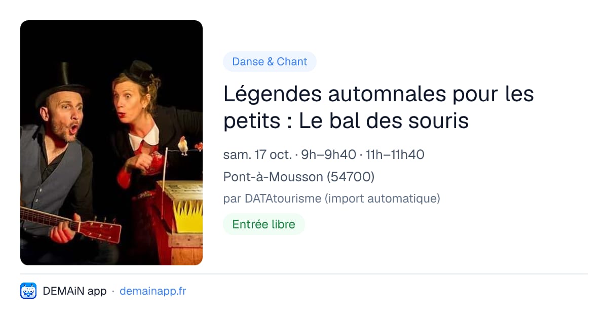 Légendes automnales pour les petits : Le bal des souris — Pont-à-Mousson