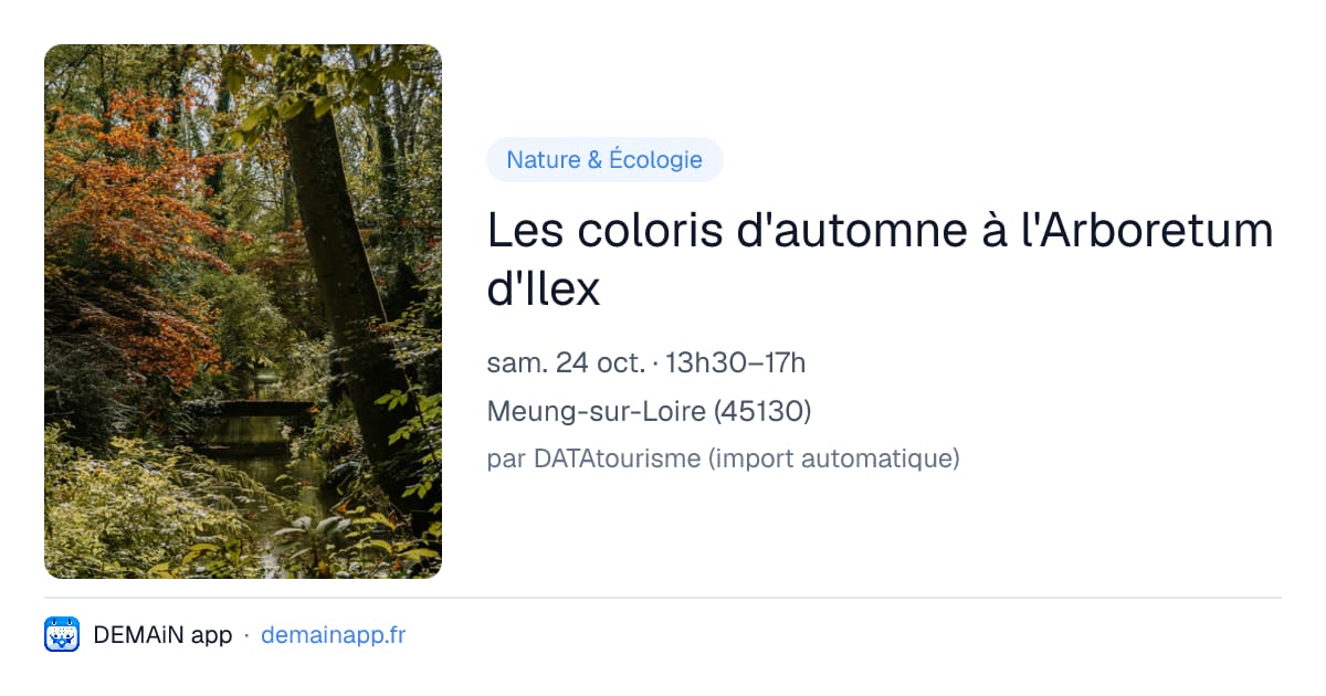 Les coloris d'automne à l'Arboretum d'Ilex — Meung-sur-Loire
