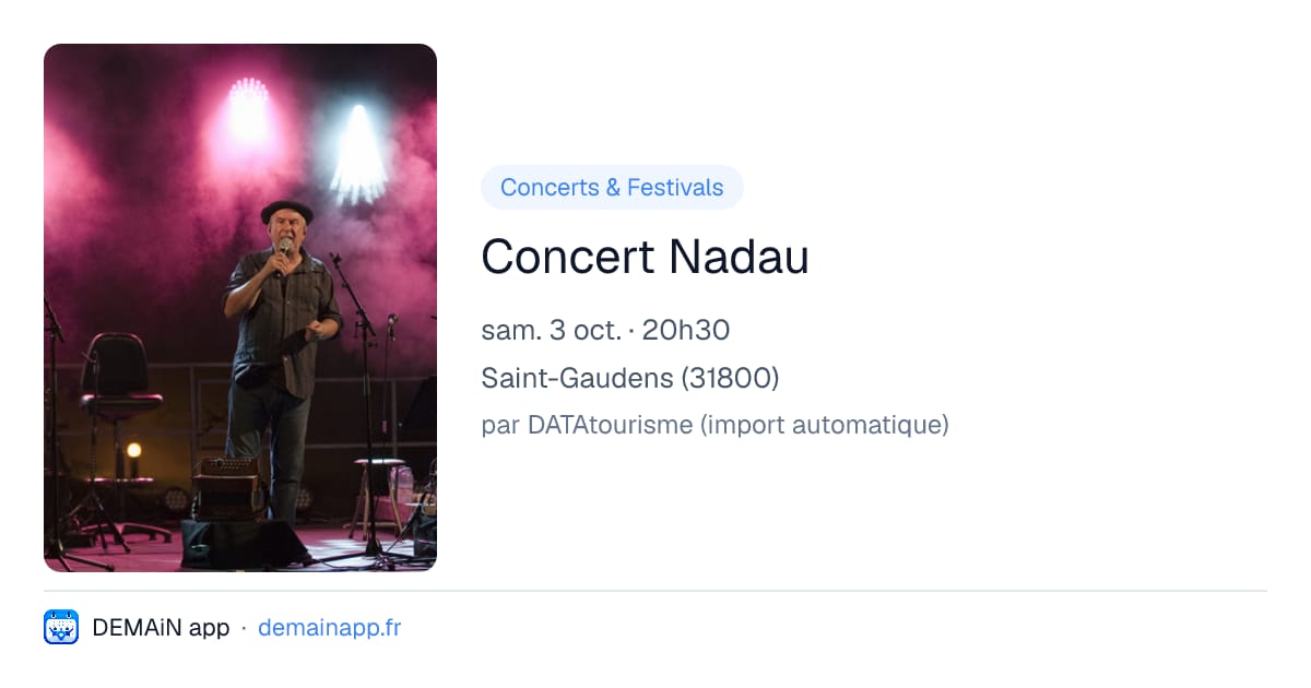 Concert Nadau — Saint-Gaudens