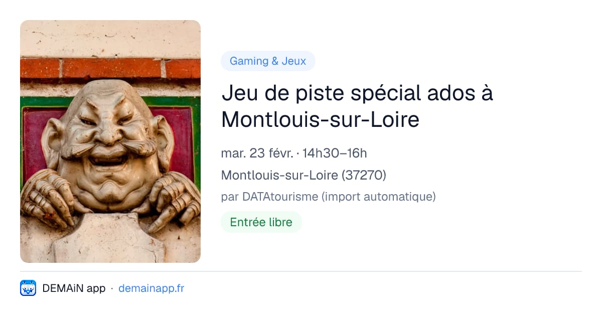 Jeu de piste spécial ados à Montlouis-sur-Loire — Montlouis-sur-Loire