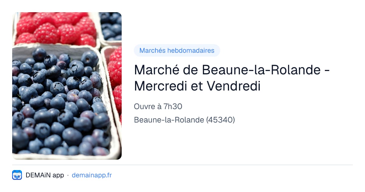 Marché de Beaune-la-Rolande - Mercredi et Vendredi — Beaune-la-Rolande