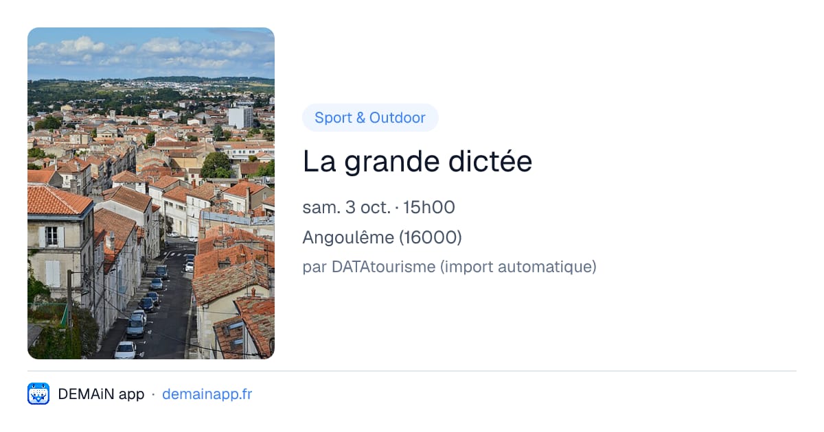 La grande dictée — Angoulême