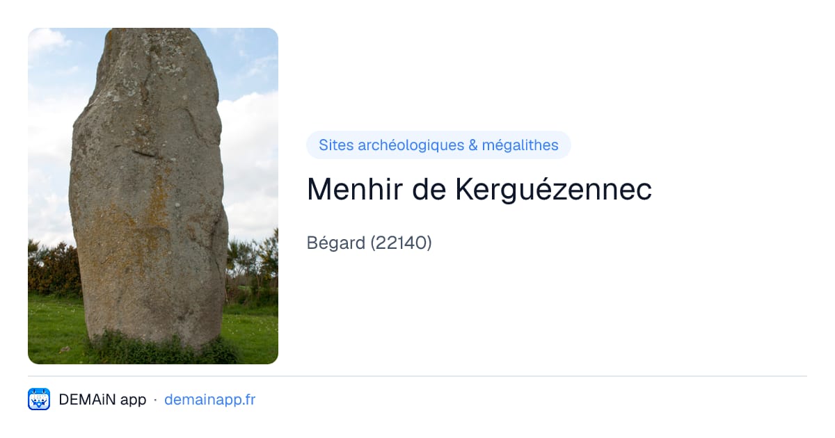 Menhir de Kerguézennec — Bégard