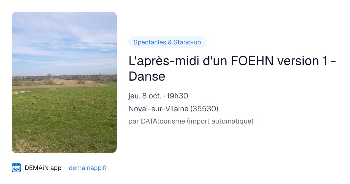 L'après-midi d'un FOEHN version 1 - Danse — Noyal-sur-Vilaine