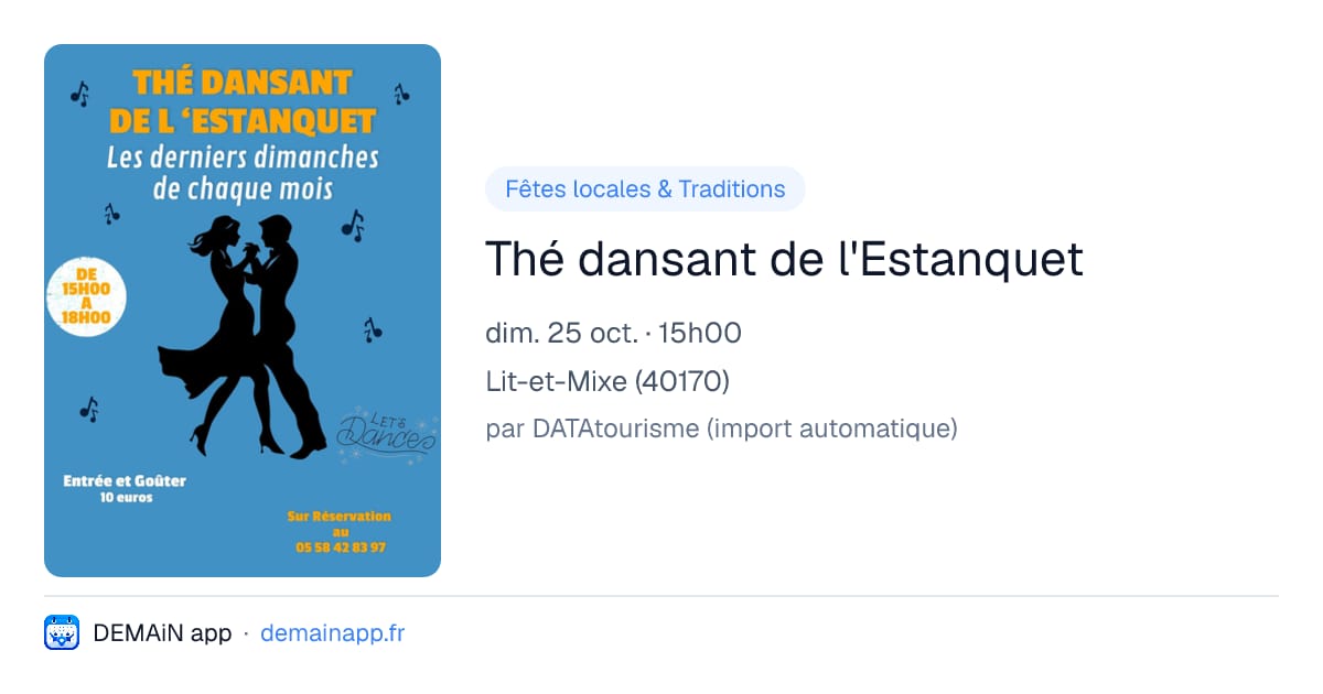 Thé dansant de l'Estanquet — Lit-et-Mixe