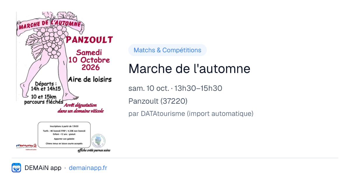 Marche de l'automne — Panzoult