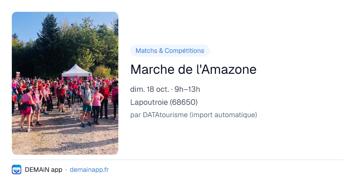 Marche de l'Amazone — Lapoutroie