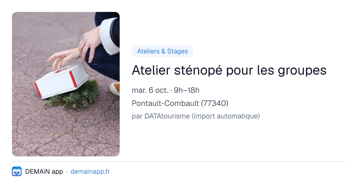 Atelier sténopé pour les groupes — Pontault-Combault