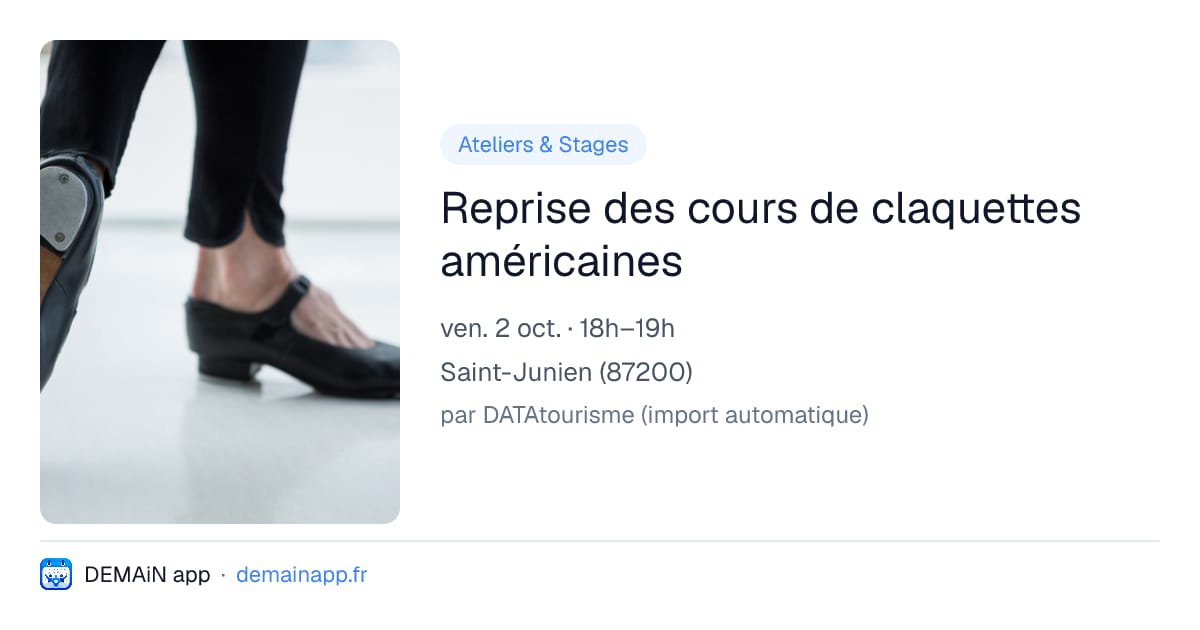 Reprise des cours de claquettes américaines — Saint-Junien