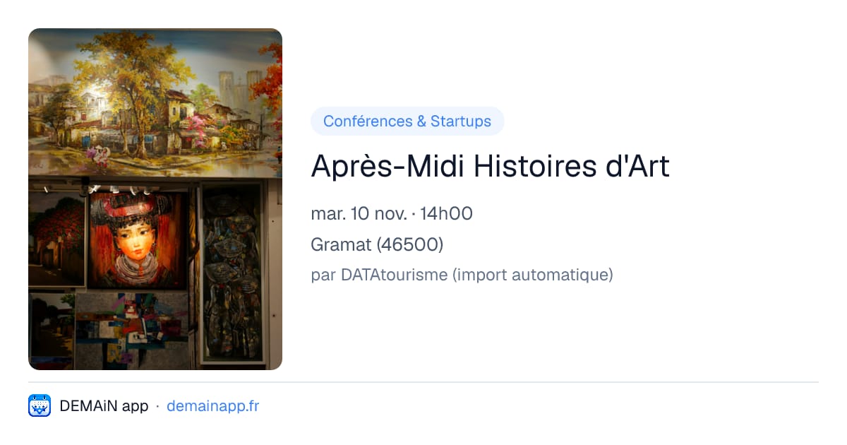Après-Midi Histoires d'Art — Gramat