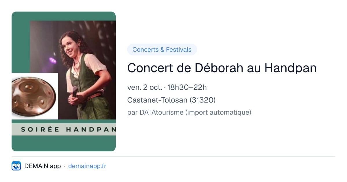 Concert de Déborah au Handpan — Castanet-Tolosan
