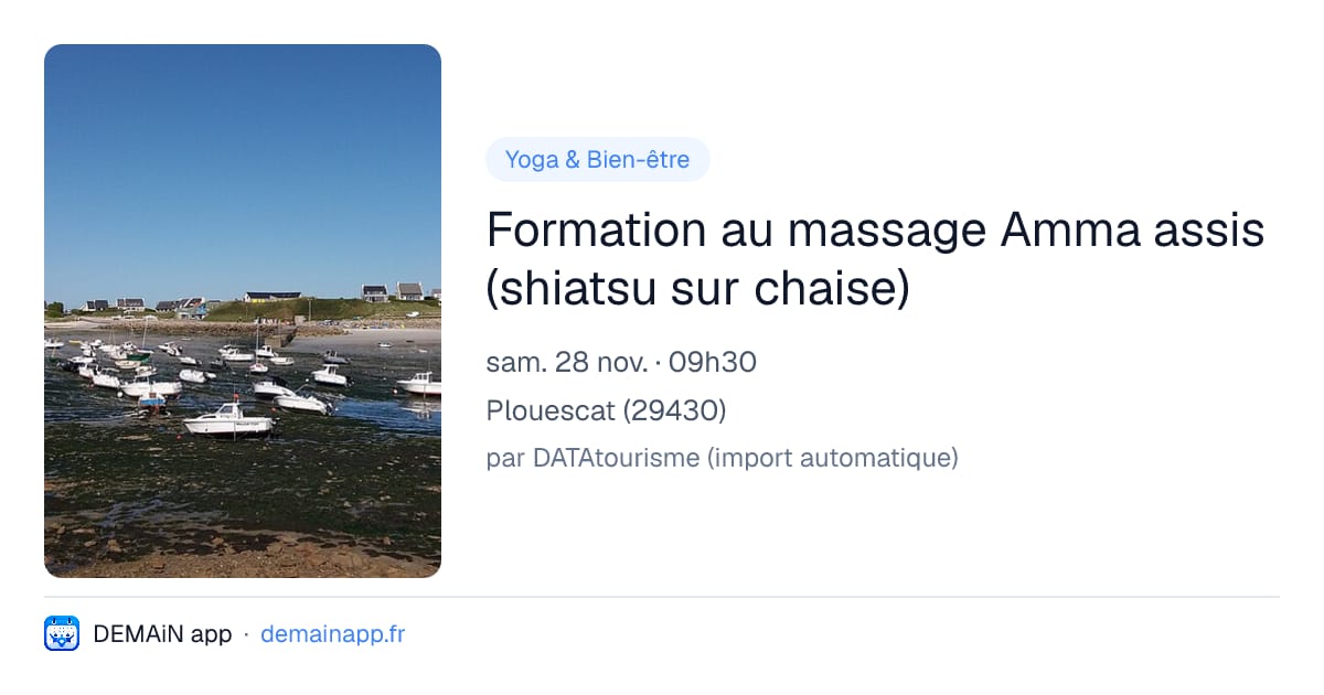 Formation au massage Amma assis (shiatsu sur chaise) — Plouescat
