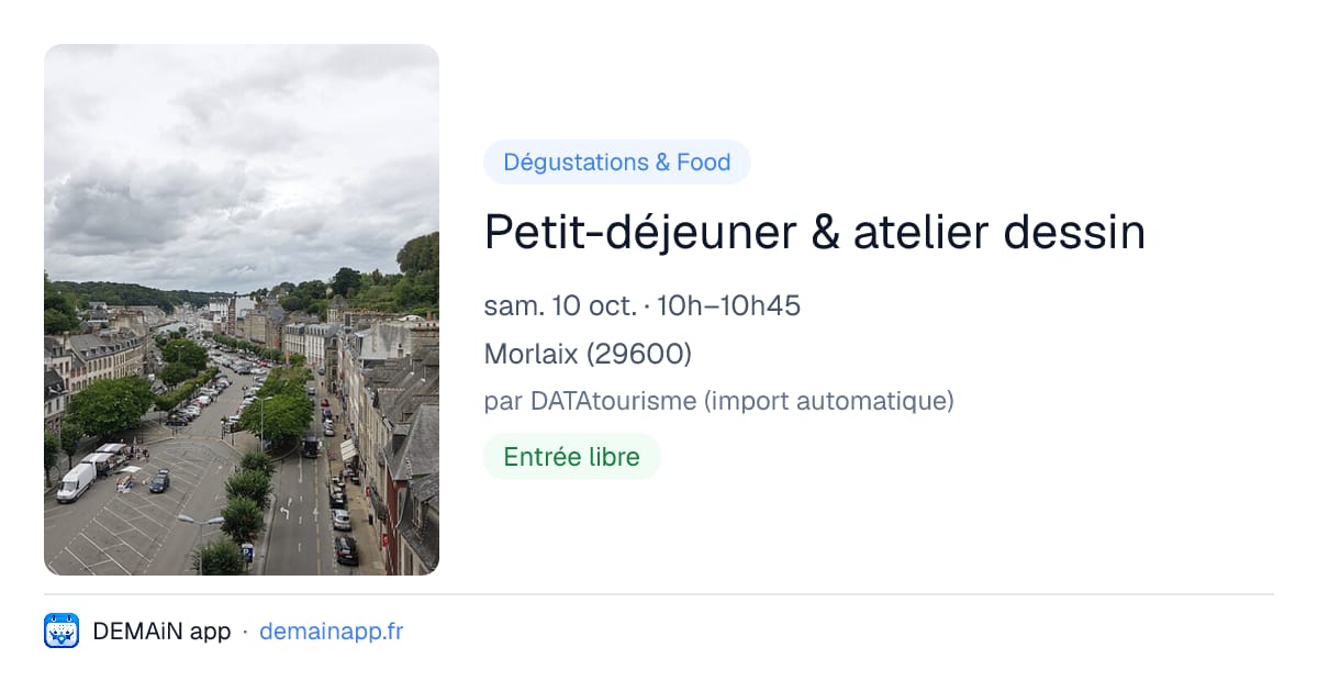 Petit-déjeuner & atelier dessin — Morlaix