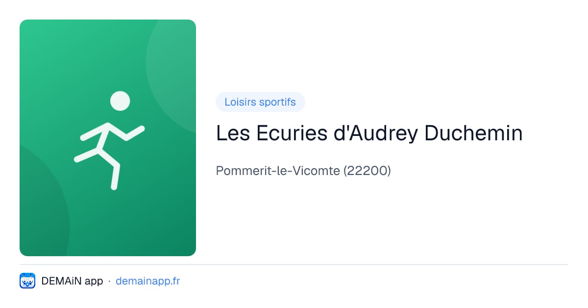 Les Ecuries d'Audrey Duchemin — Pommerit-le-Vicomte