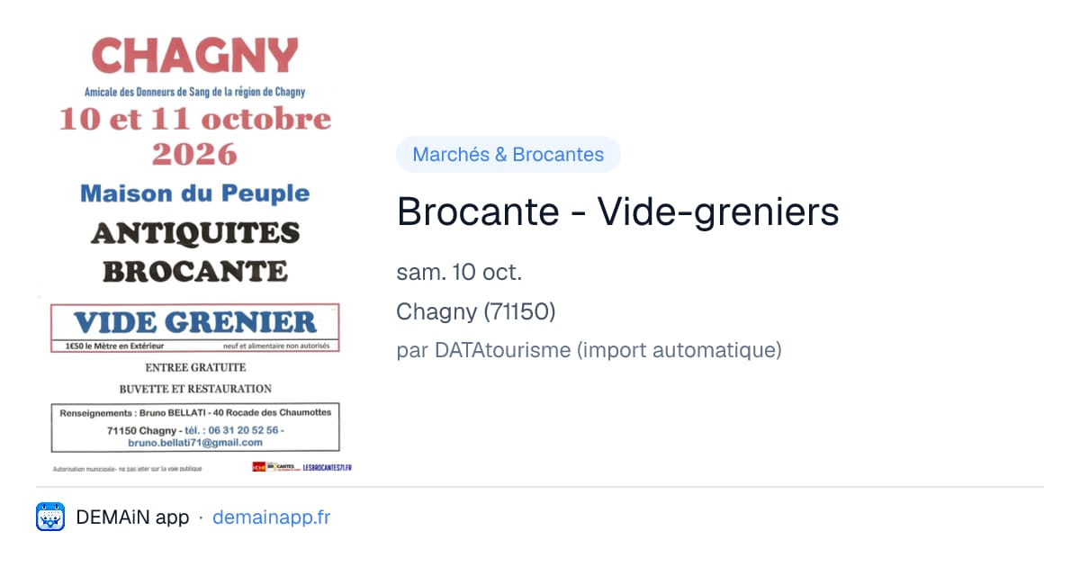 Brocante - Vide-greniers — Chagny