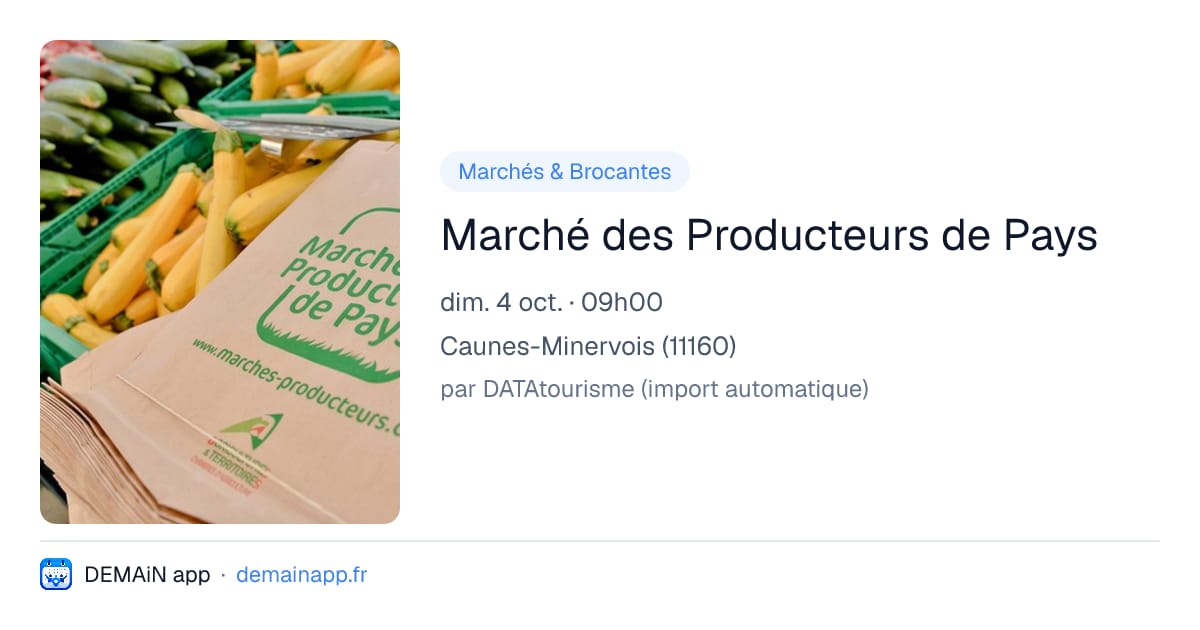 Marché des Producteurs de Pays — Caunes-Minervois