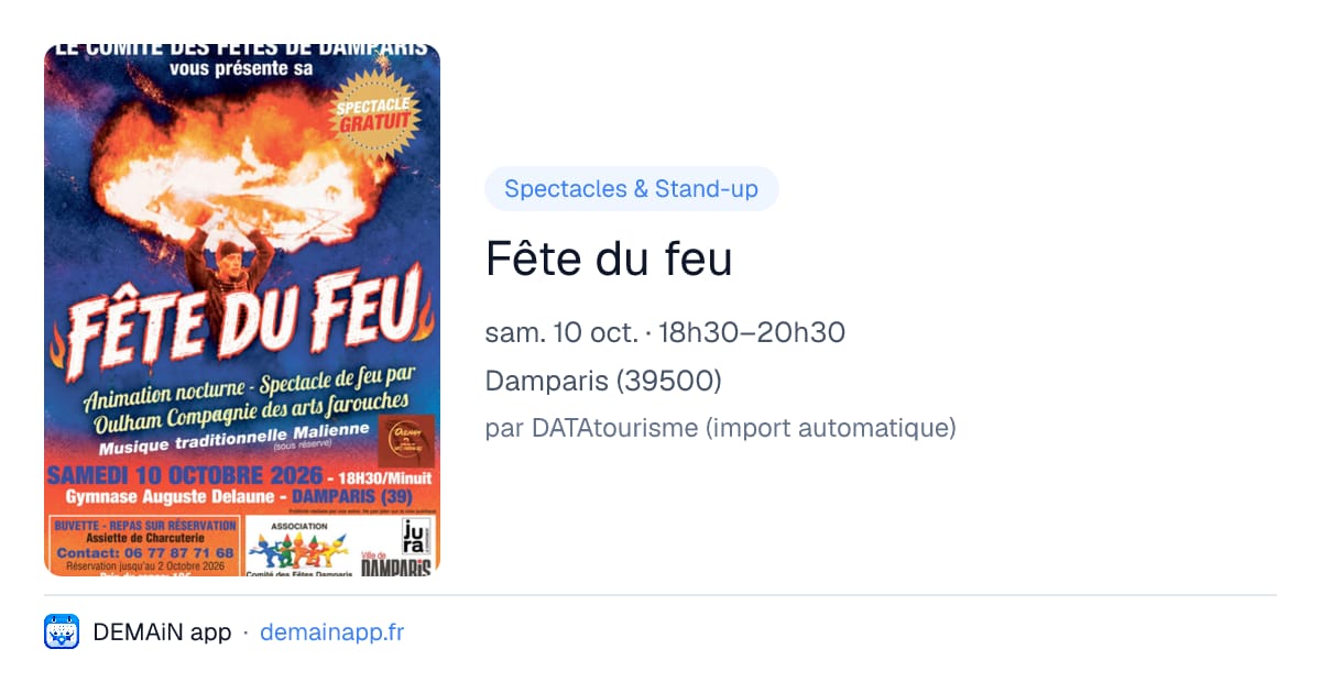 Fête du feu — Damparis