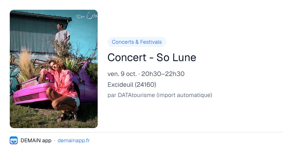 Concert - So Lune — Excideuil
