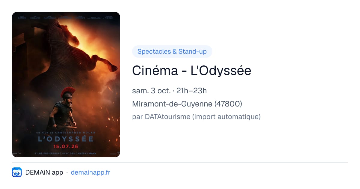 Cinéma - L'Odyssée — Miramont-de-Guyenne
