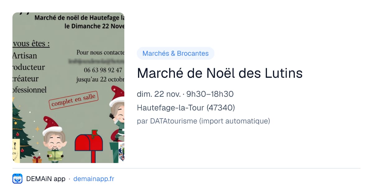 Marché de Noël des Lutins — Hautefage-la-Tour
