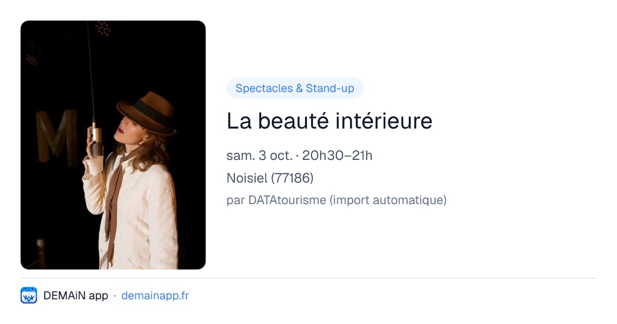 La beauté intérieure — Noisiel