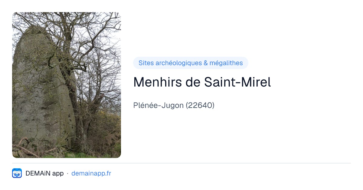 Menhirs de Saint-Mirel — Plénée-Jugon