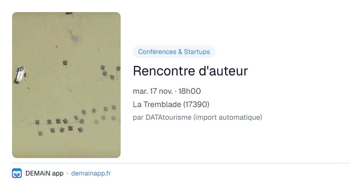 Rencontre d'auteur — La Tremblade