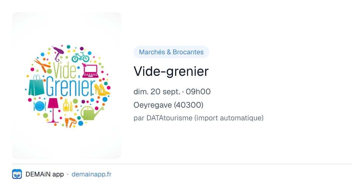 Vide-grenier — Oeyregave