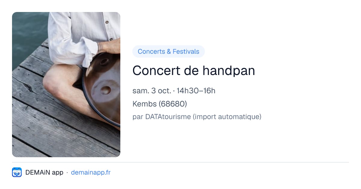 Concert de handpan — Kembs