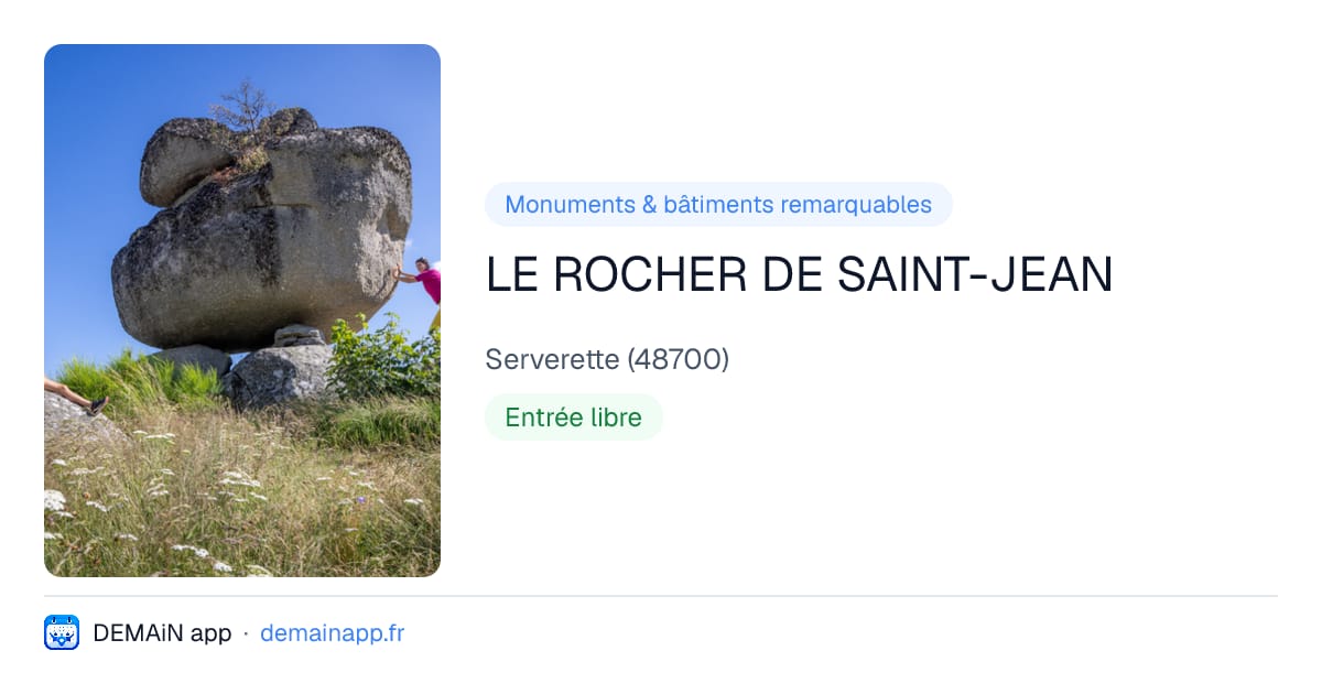LE ROCHER DE SAINT-JEAN — Serverette