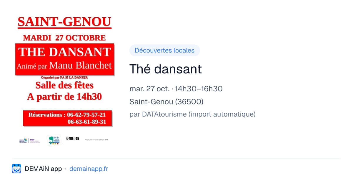 Thé dansant — Saint-Genou