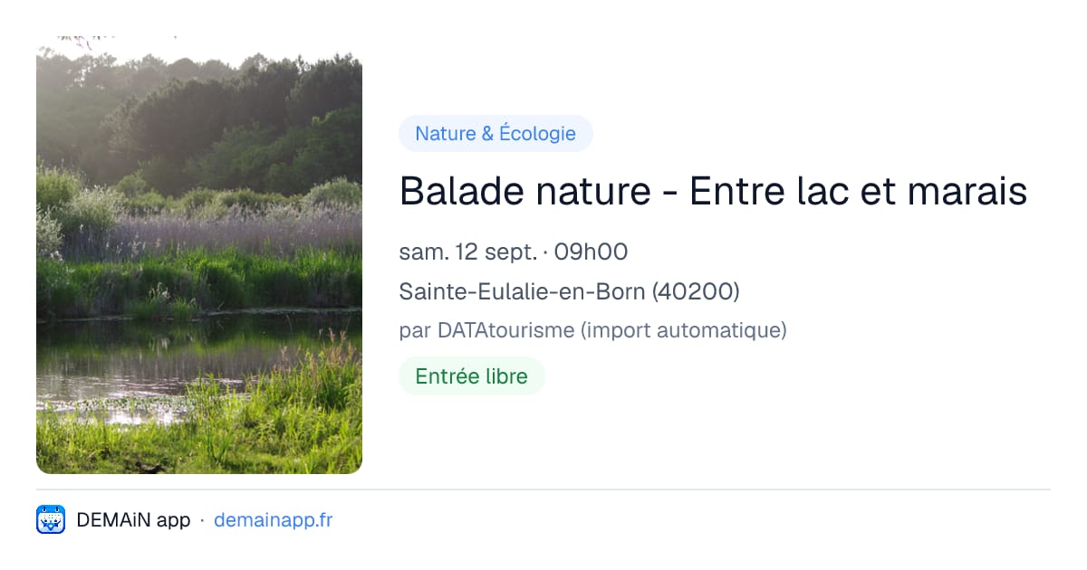 Balade nature - Entre lac et marais — Sainte-Eulalie-en-Born