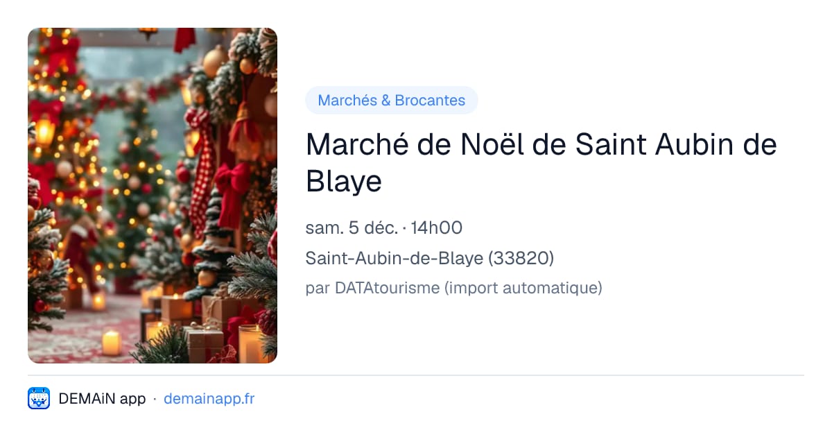 Marché de Noël de Saint Aubin de Blaye — Saint-Aubin-de-Blaye