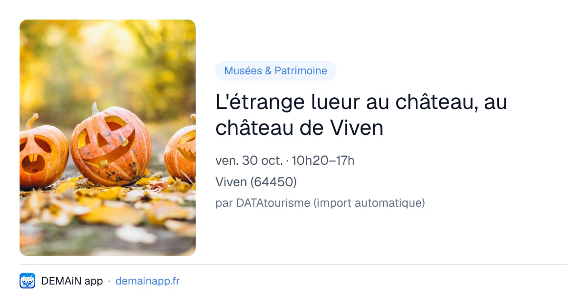 L'étrange lueur au château, au château de Viven — Viven