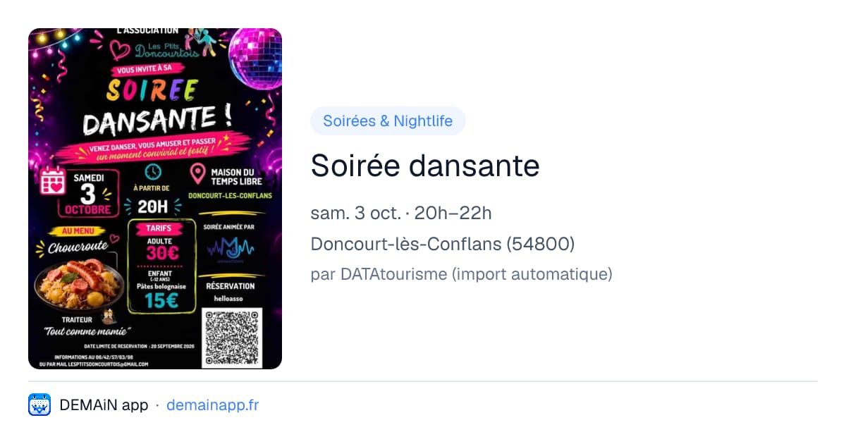 Soirée dansante — Doncourt-lès-Conflans