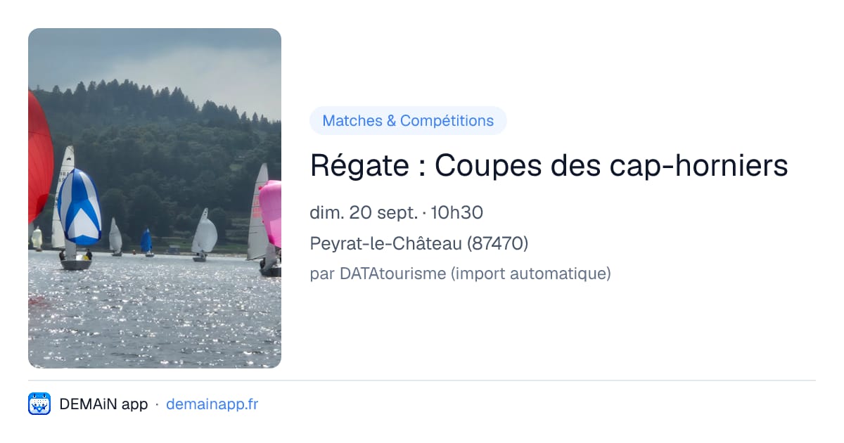 Régate : Coupes des cap-horniers — Peyrat-le-Château