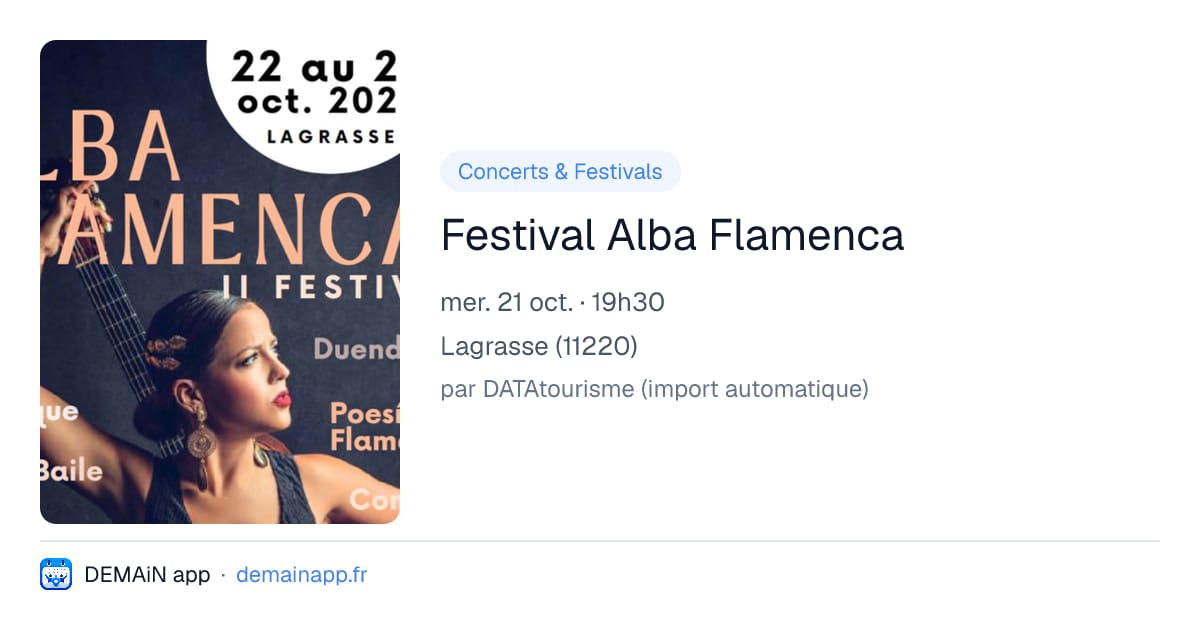 Festival Alba Flamenca — Lagrasse