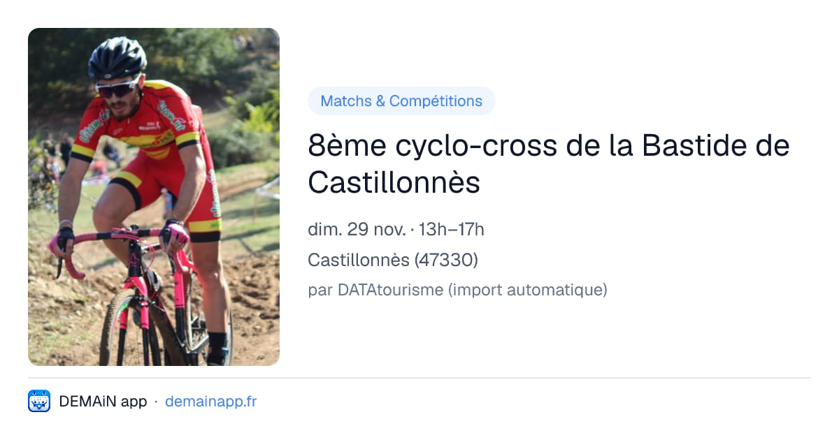 8ème cyclo-cross de la Bastide de Castillonnès — Castillonnès